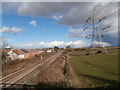 Railway line, east of the bridge, Portskewett