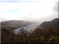 NY3817 : Looking down to Ullswater from Glenridding Dodd by Chris Holifield