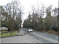 SU8363 : Sandhurst Road at the entrance to Wildmoor Heath by David Howard