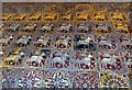 TQ3181 : Temple Church - Encaustic tiles in gallery (2) by Rob Farrow