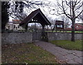 Lychgate and nameboard, All Saints, Didcot