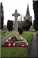 War memorial and Stoke Prior church