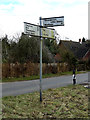 Signpost on Brome Road