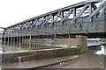 The Mersey breaches its wall at Bridgefoot