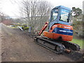 NY6754 : Laying fibre-optic cable beside trackbed of Alston Railway, Burnstones by Andrew Curtis