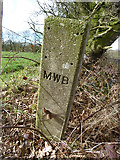 SD5305 : MWB marker post on footpath at Gathurst by Gary Rogers