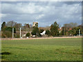 View from cemetery to church, Feering