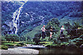 NN1768 : The wire bridge at Steall in 1960 by Mary Dalgetty Baxter