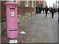 Pink pillarbox, High Street, Worcester