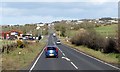 The B113 approaching the village of Cloughoge