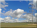 Pylons into the distance at Tannington