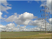 TM2667 : Pylons into the distance at Tannington by Adrian S Pye