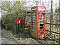 Telephone and postbox at Bell Corner