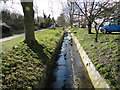 The open storm drain in Peasenhall