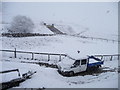 SD7891 : Snow falling at Garsdale Station [2] by Christine Johnstone