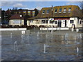 The Royal George and fountains at Folkestone Harbour