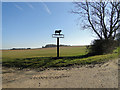 Sign by the entrance to Yarn Hill Farm