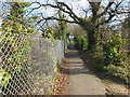 Footpath adjacent to Pulborough Railway Station