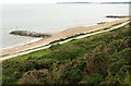 Breakwaters along the beach at Highcliffe