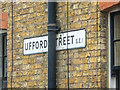 Road sign for Ufford Street, London SE1