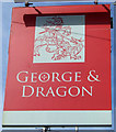 Sign for the George and Dragon, Mosborough