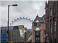 London Eye as seen from Webber Street, London SE1