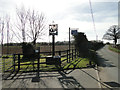 TM1340 : Belstead village sign near the village hall by Adrian S Pye