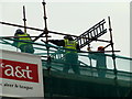 H4572 : Construction workers, Supervalu site, Omagh by Kenneth  Allen