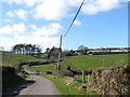 Drumanaghan Road winding its way upwards towards Potterswalls Farm