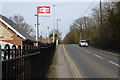 Looking past the railway station on Howard Road