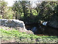 A tributary of the Moneycarragh River emerging from under the Drumanaghan Road