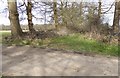 Footpath crosses end of track to Blackmoor Farm