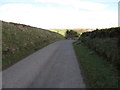 Sunken section of Whitefort Road descending from the summit of a drumlin