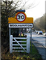 SU5766 : Woolhampton Village Name sign by Geographer