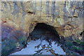 SZ0382 : Sea cave, Redend Point by N Chadwick