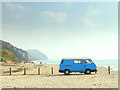 SY3693 : VW Campervan at Charmouth by Gary Rogers
