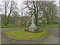 TL6453 : Carlton War Memorial with the church in the background by Adrian S Pye