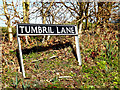 Tumbril Lane sign