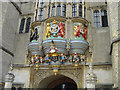 TL8268 : Detail above the door at Hengrave Hall by Adrian S Pye