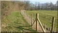 Newly fenced footpath