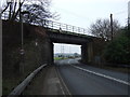 Railway bridge crossing the A614