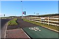 New roundabout and cycle path on the A8 near Craigmuir