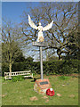 TM4575 : The village sign and War Memorial at Blythburgh by Adrian S Pye