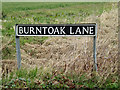 TM2585 : Burntoak Lane sign by Geographer
