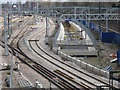 Acton Crossrail diveunder construction - view east of goods lines