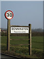 TM2766 : Dennington Village Name sign by Geographer