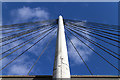 River Leven suspension bridge, detail view