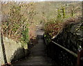 Steps down to a public footpath, Morganstown, Cardiff