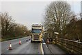 Waiting lorry, A49, Overton