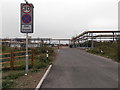 Entrance road to the Air Products site, Llanwern